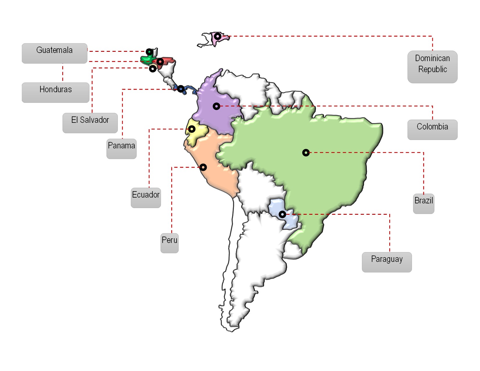 NAMRU SOUTH Research Locations